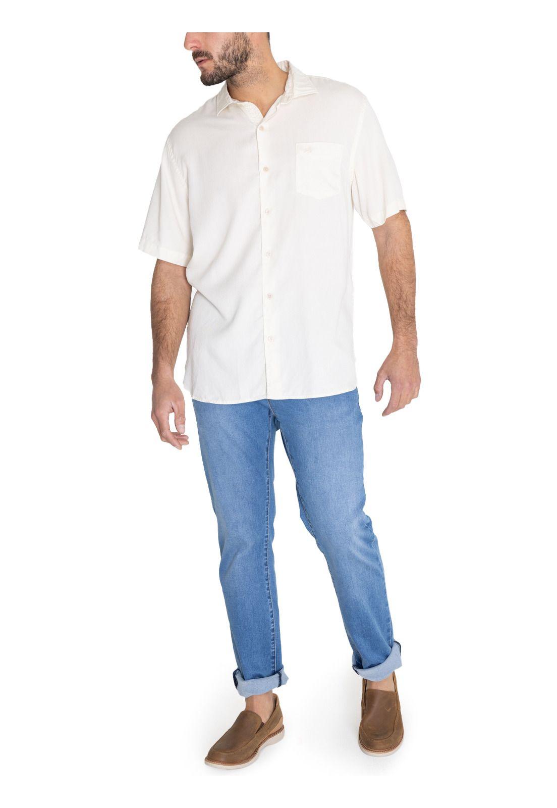 camisa Tencel Blanco Aveiro Hombre -9