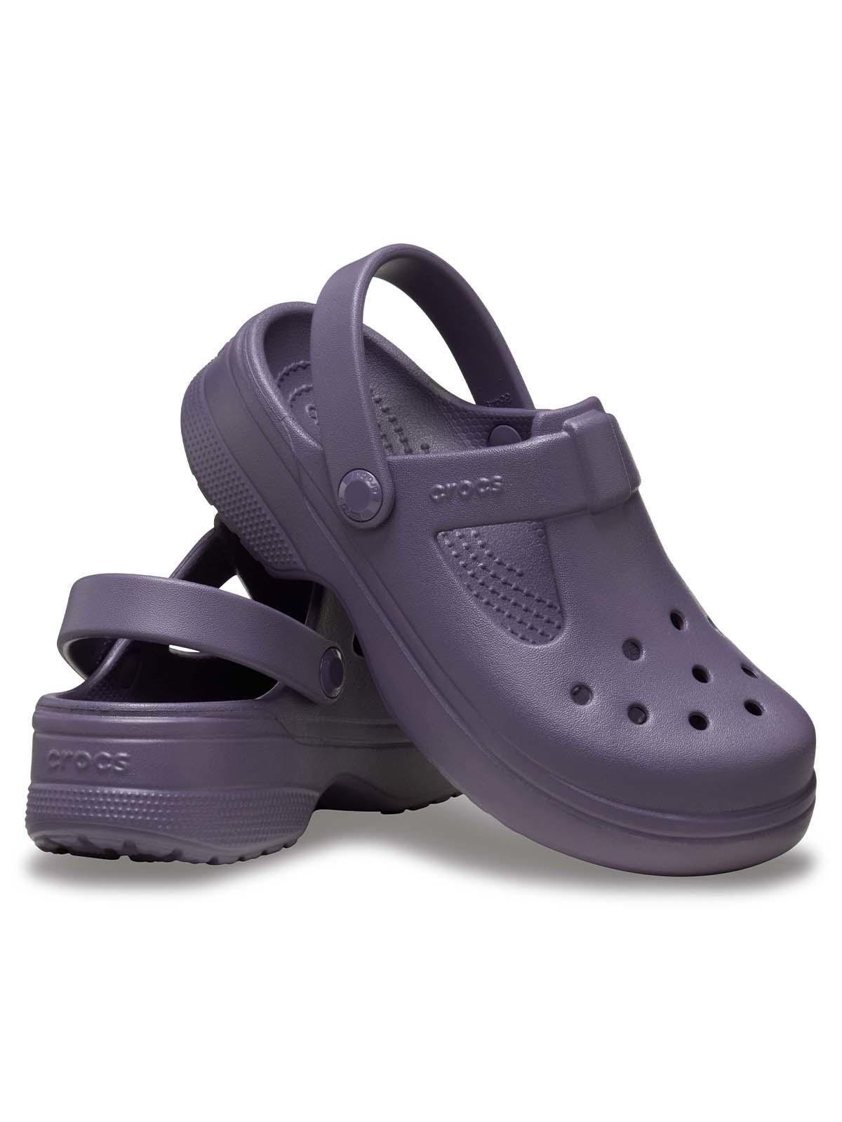 Zueco Crocs Niña Mary Jane K Morado Oscuro-3