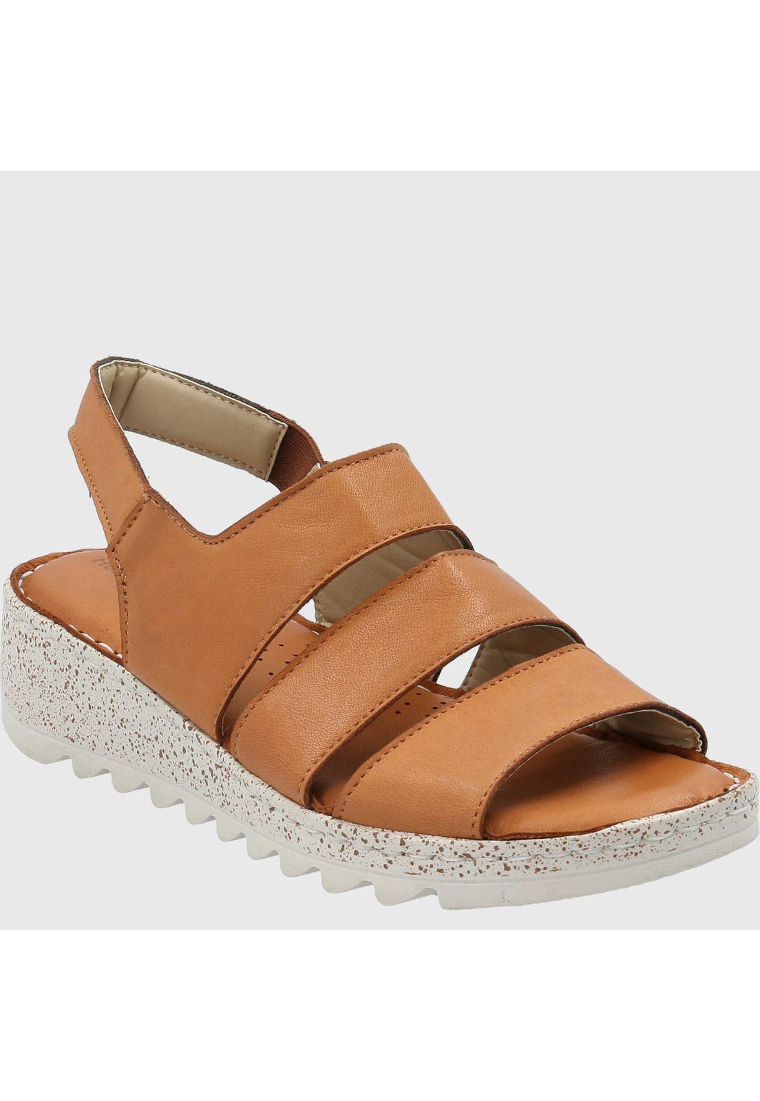 Sandalia Cuero Mujer Olivia Café-0