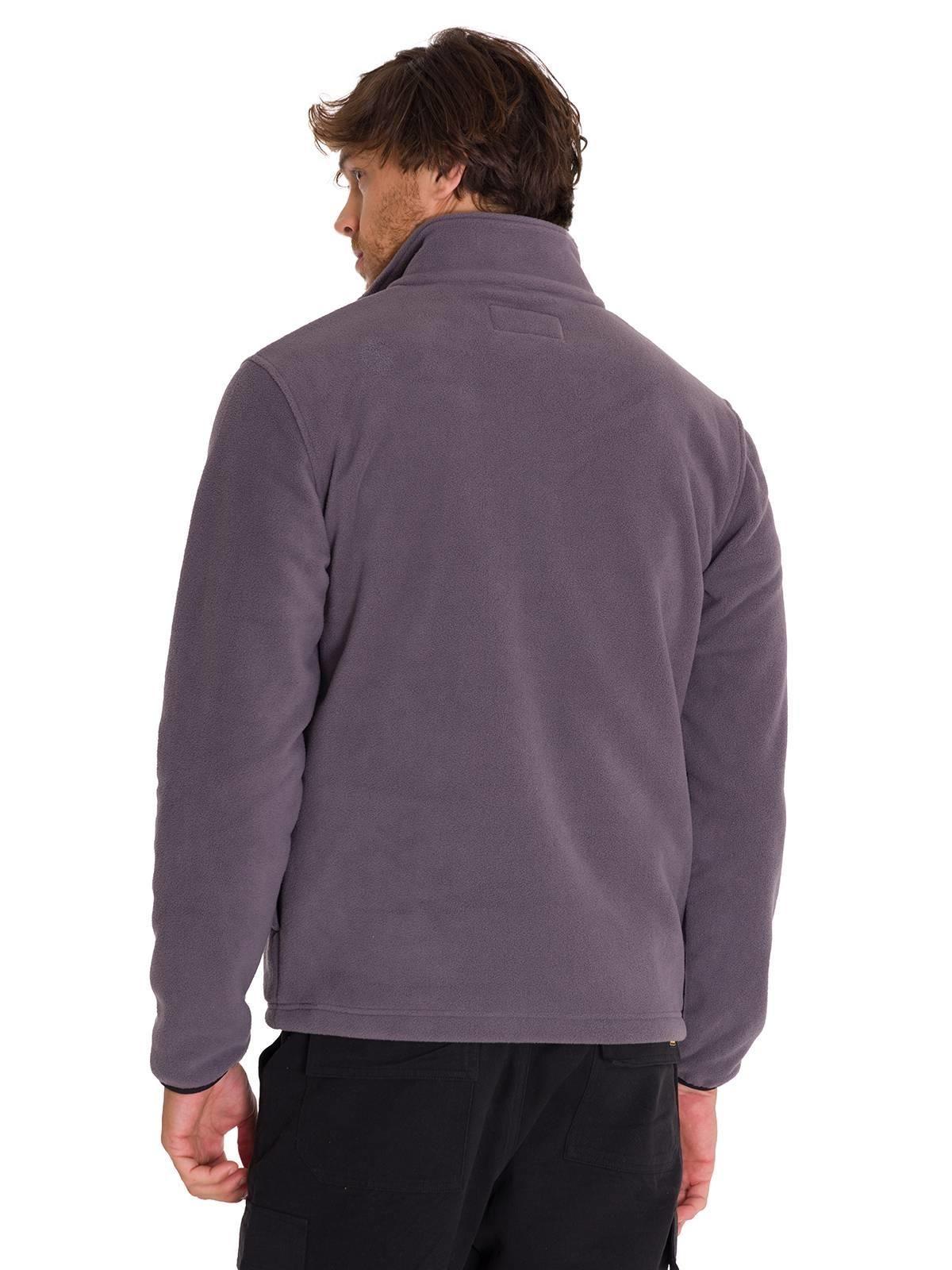 Polar Fleece Half Snap Hombre Gris Oscuro-3
