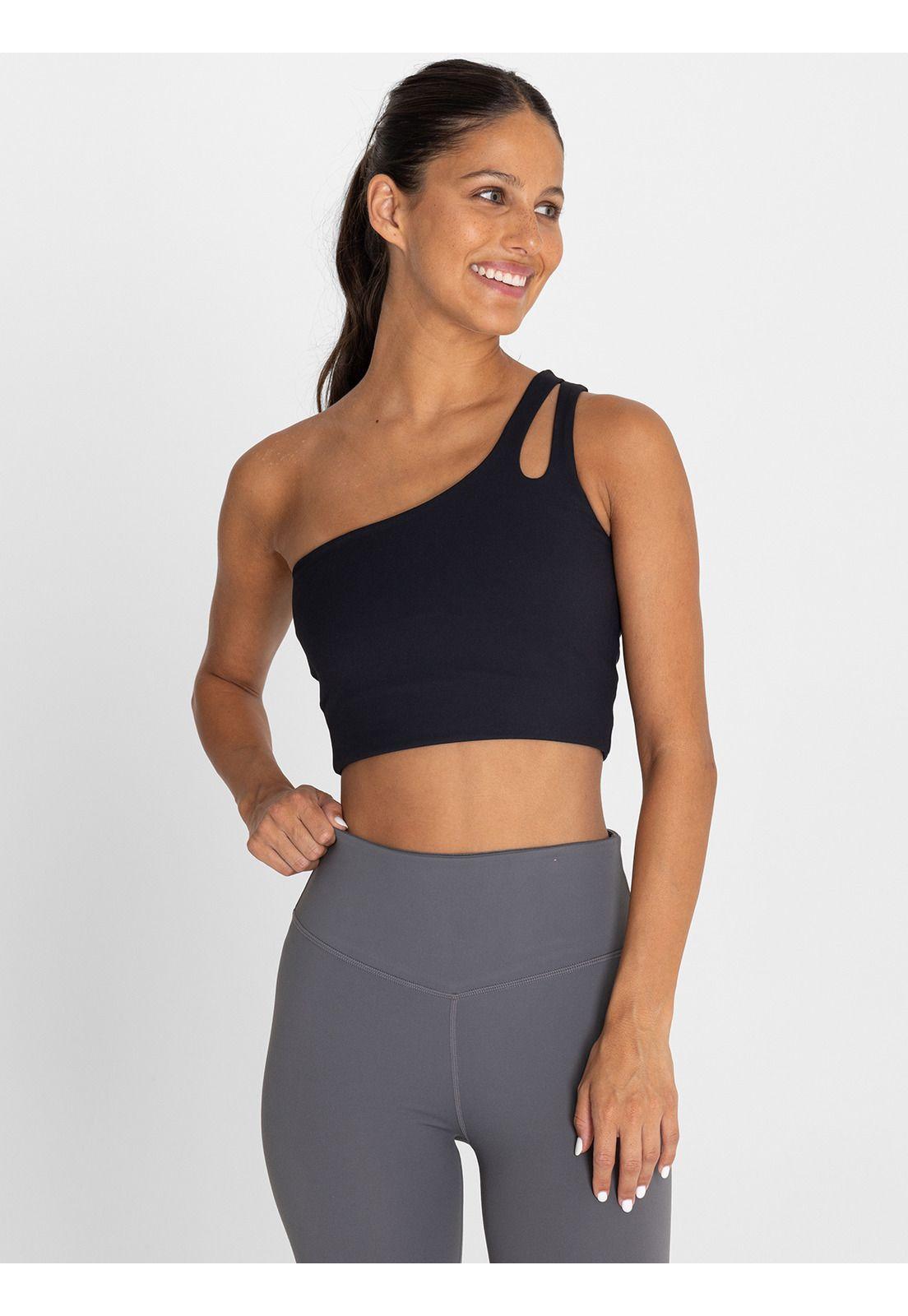 Peto deportivo Mujer One Shoulder Gala Negro-0