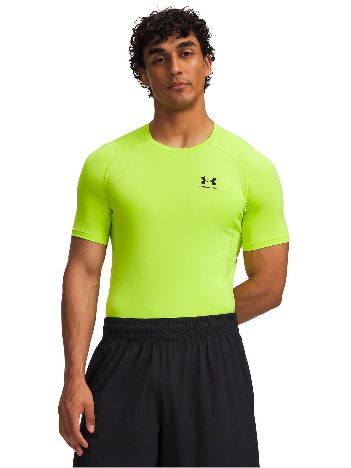 Primera capa superior HeatGear verde Hombre-0
