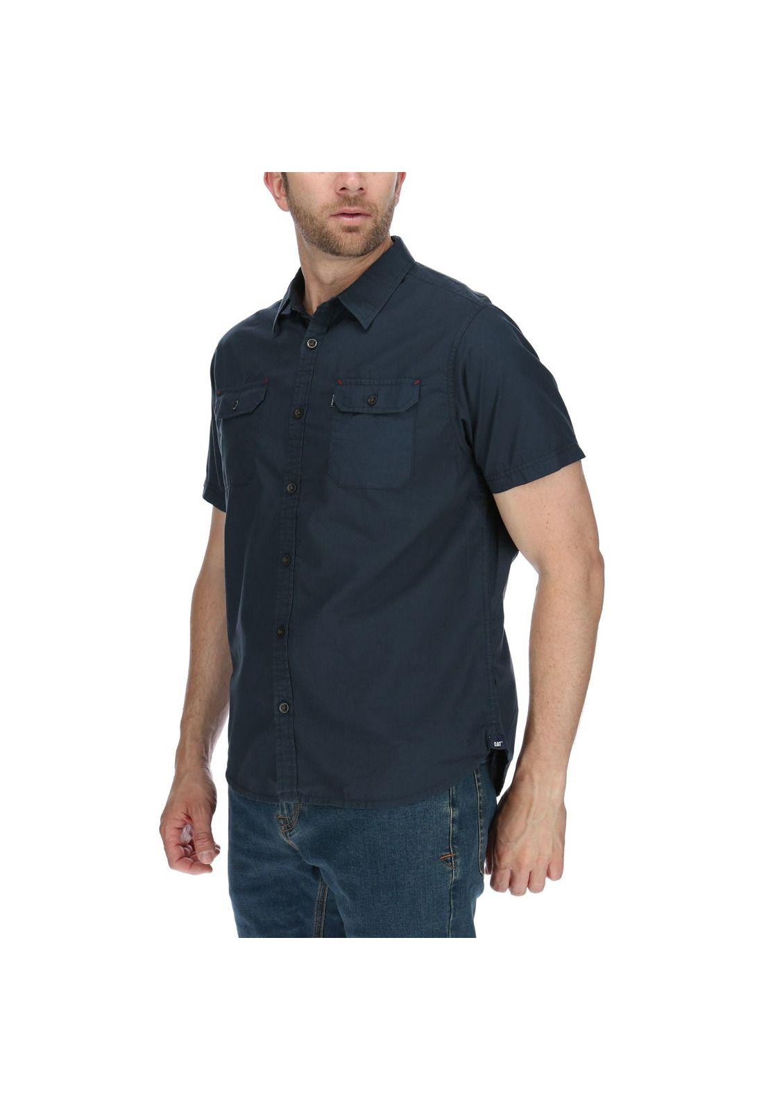 Camisa Mc Hombre Standard S/S Shirt Azul-1