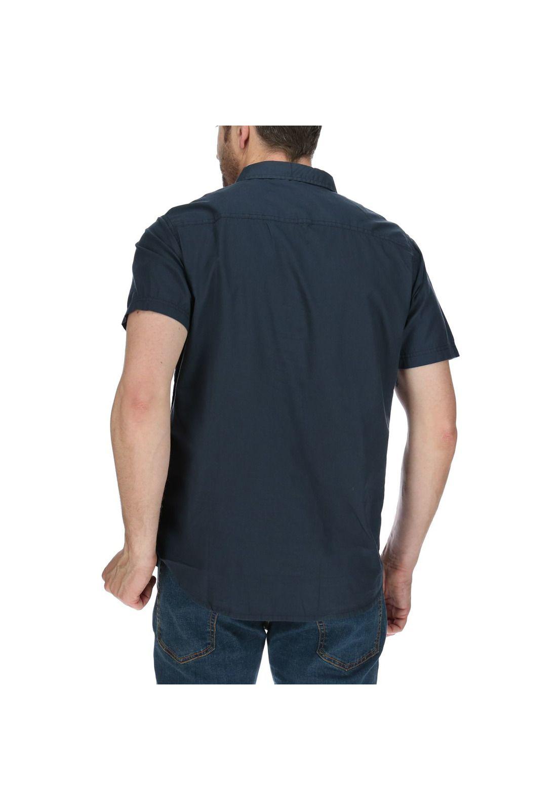 Camisa Mc Hombre Standard S/S Shirt Azul-2