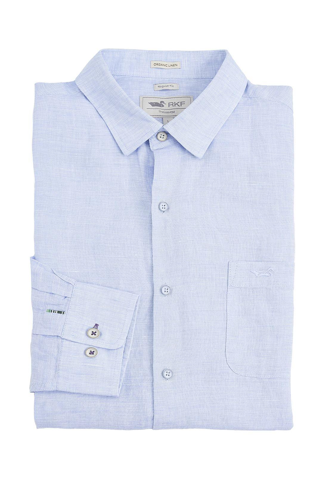 Camisa Lino Orgánico Linentexture Azul Hombre-0