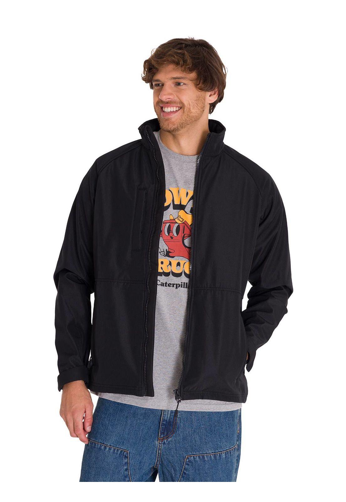 Chaqueta Ripstop Softshell Hombre Negra-1