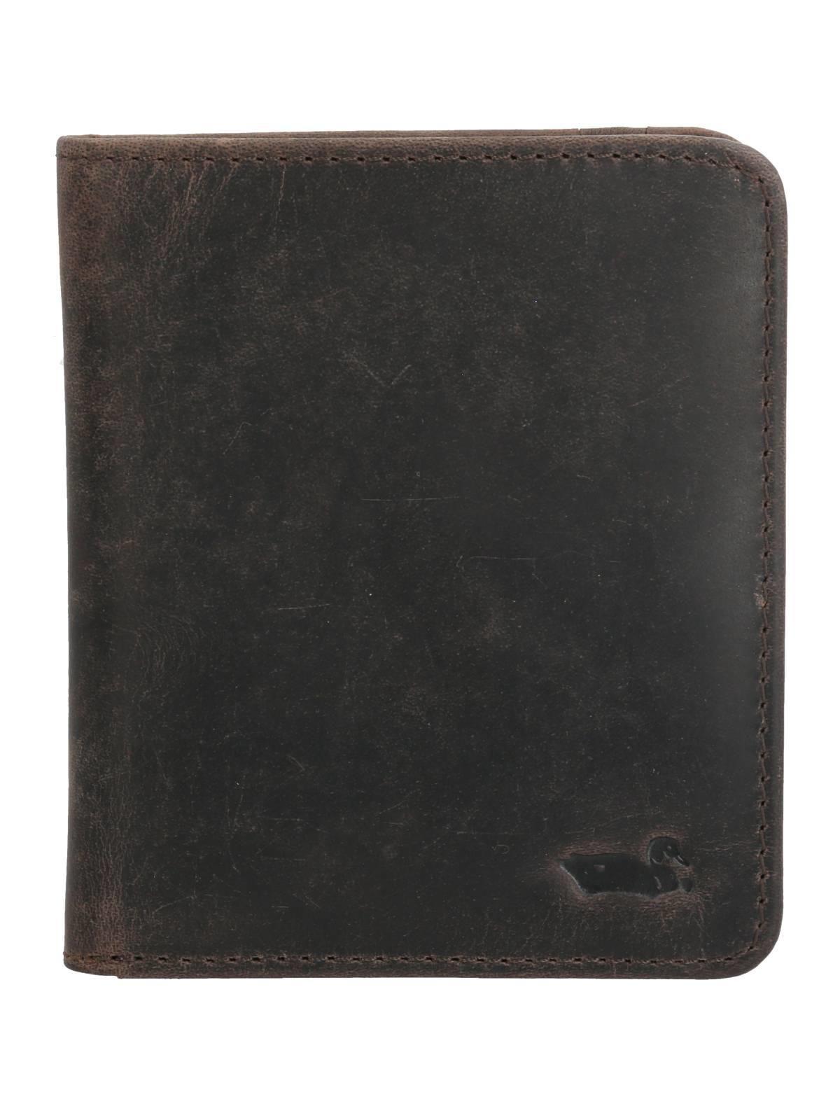 Billetera Cuero Unisex Ks Bifold Snap Café-0