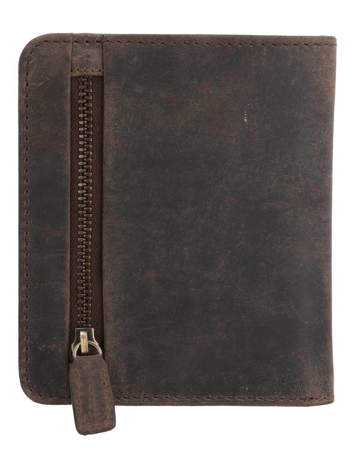 Billetera Cuero Unisex Ks Bifold Snap Café-1