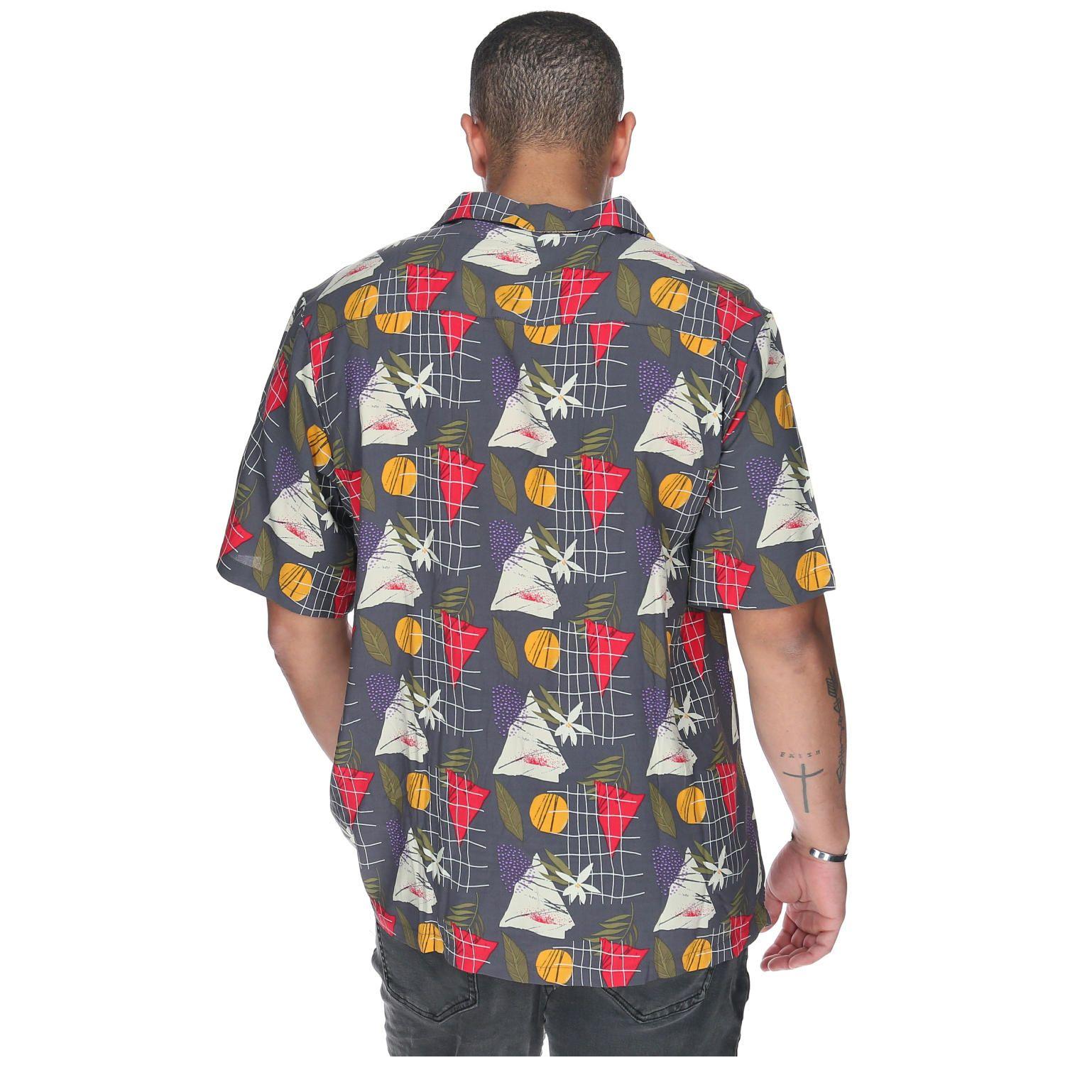 Polera M/C Hombre Tropical Geometry Negro-3