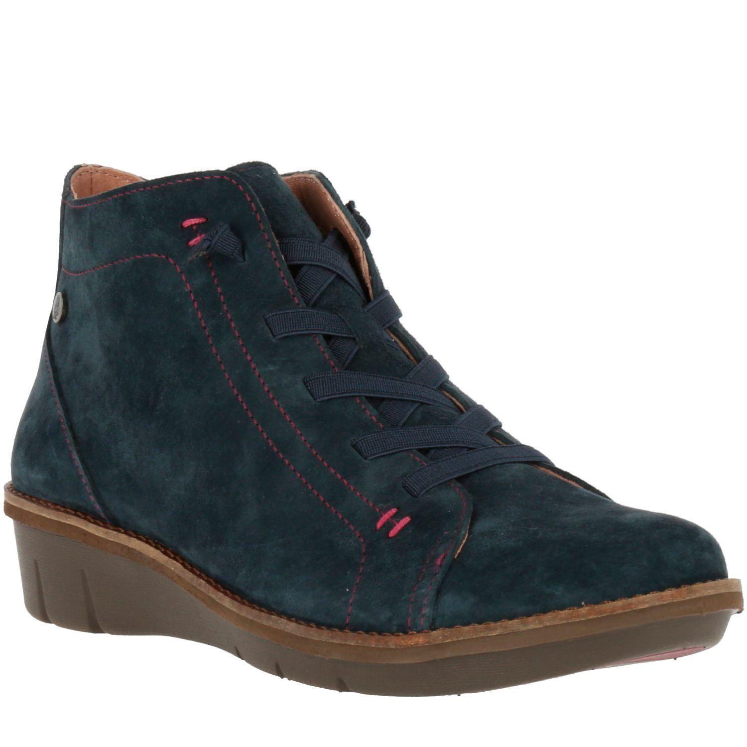 Botin  Cuero Felicity Azul-0