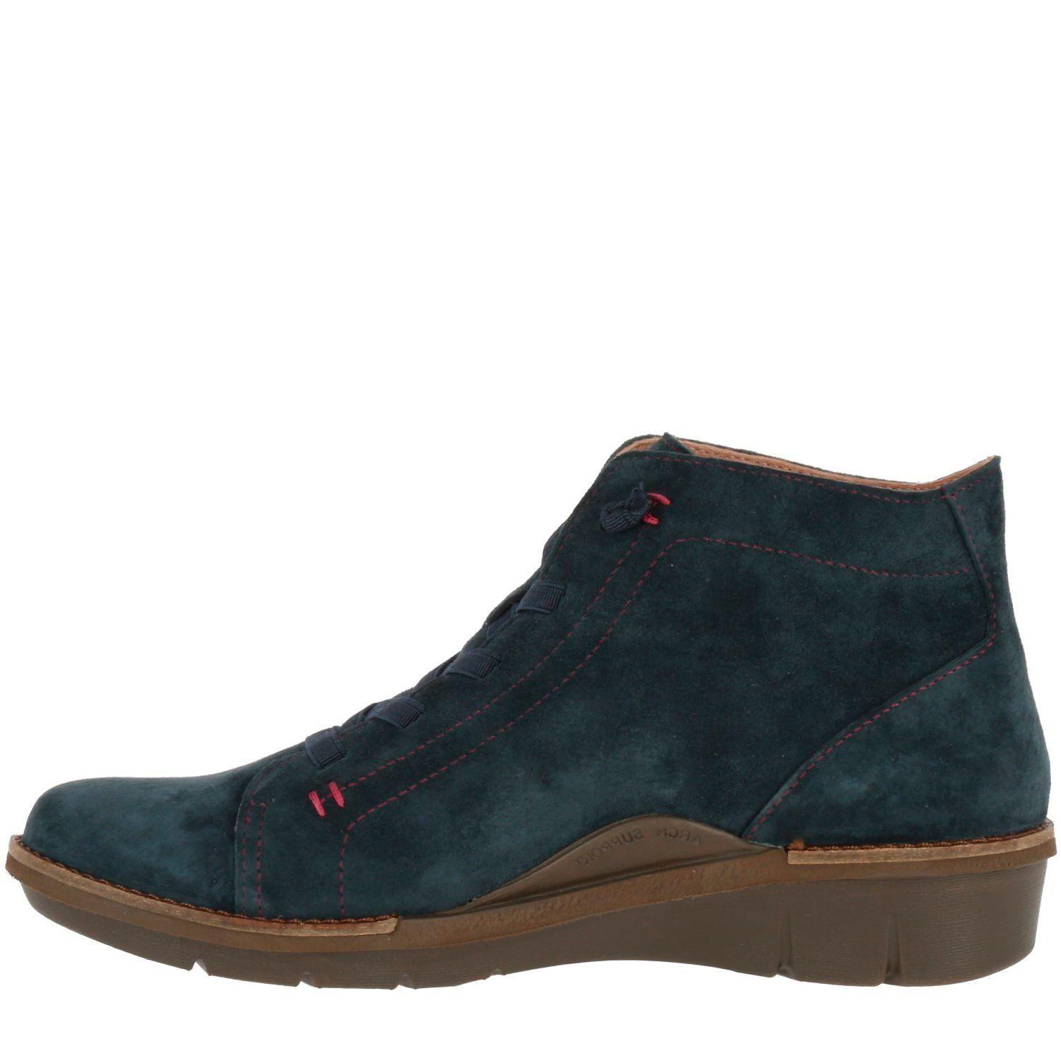 Botin  Cuero Felicity Azul-2