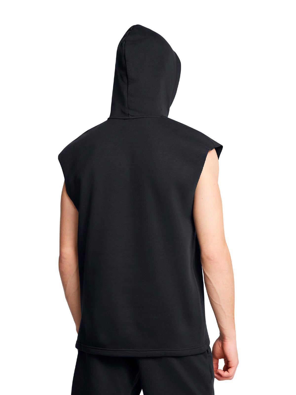 Poleron S/M UA Icon Sin Mangas Negro Hombre-4