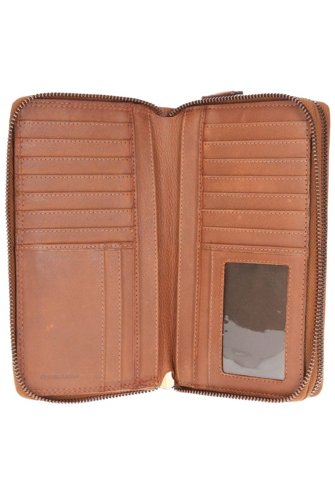 Billetera Cuero Mujer Th Aretha Café-2