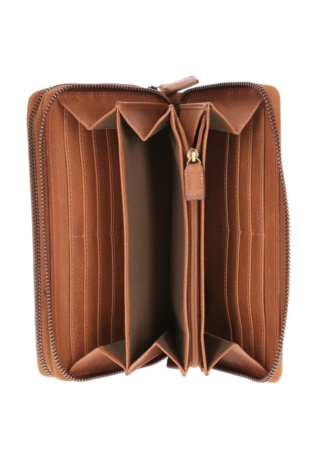 Billetera Cuero Mujer Th Aretha Café-3