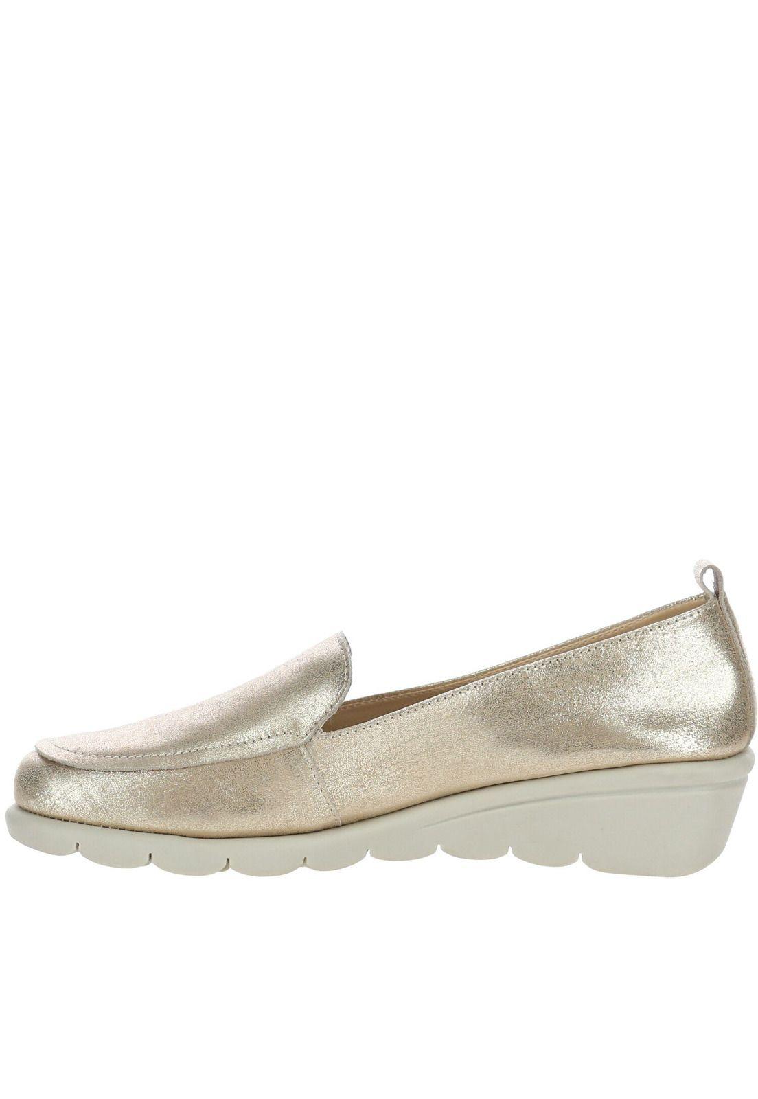 Zapato Cuero Soft Moc Dorado-2