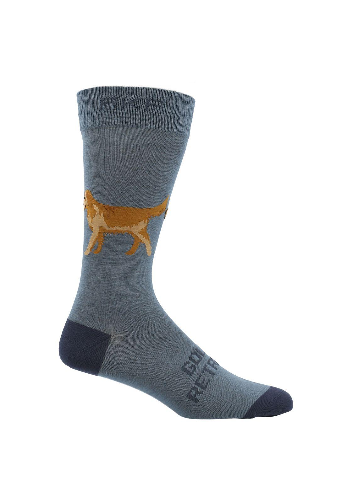 Calcetín Bambú Hombre Golden Azul-0