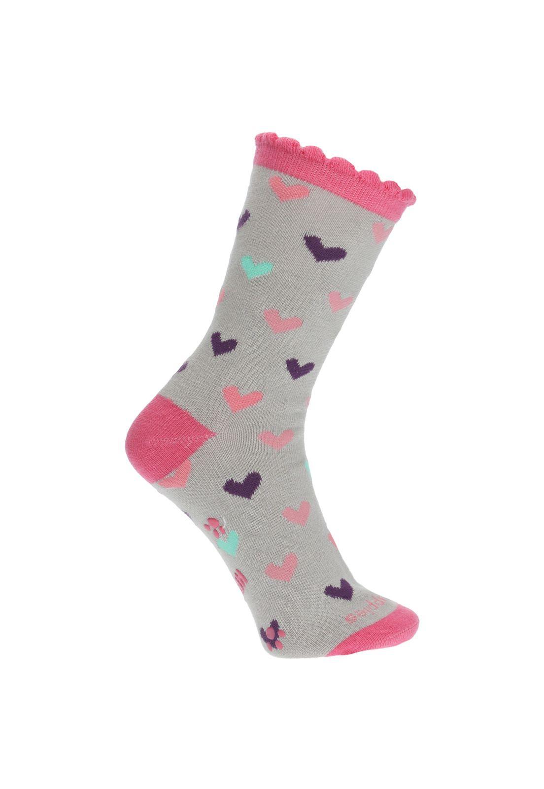 Calcetín Casual St Hearts Gris Niña-0