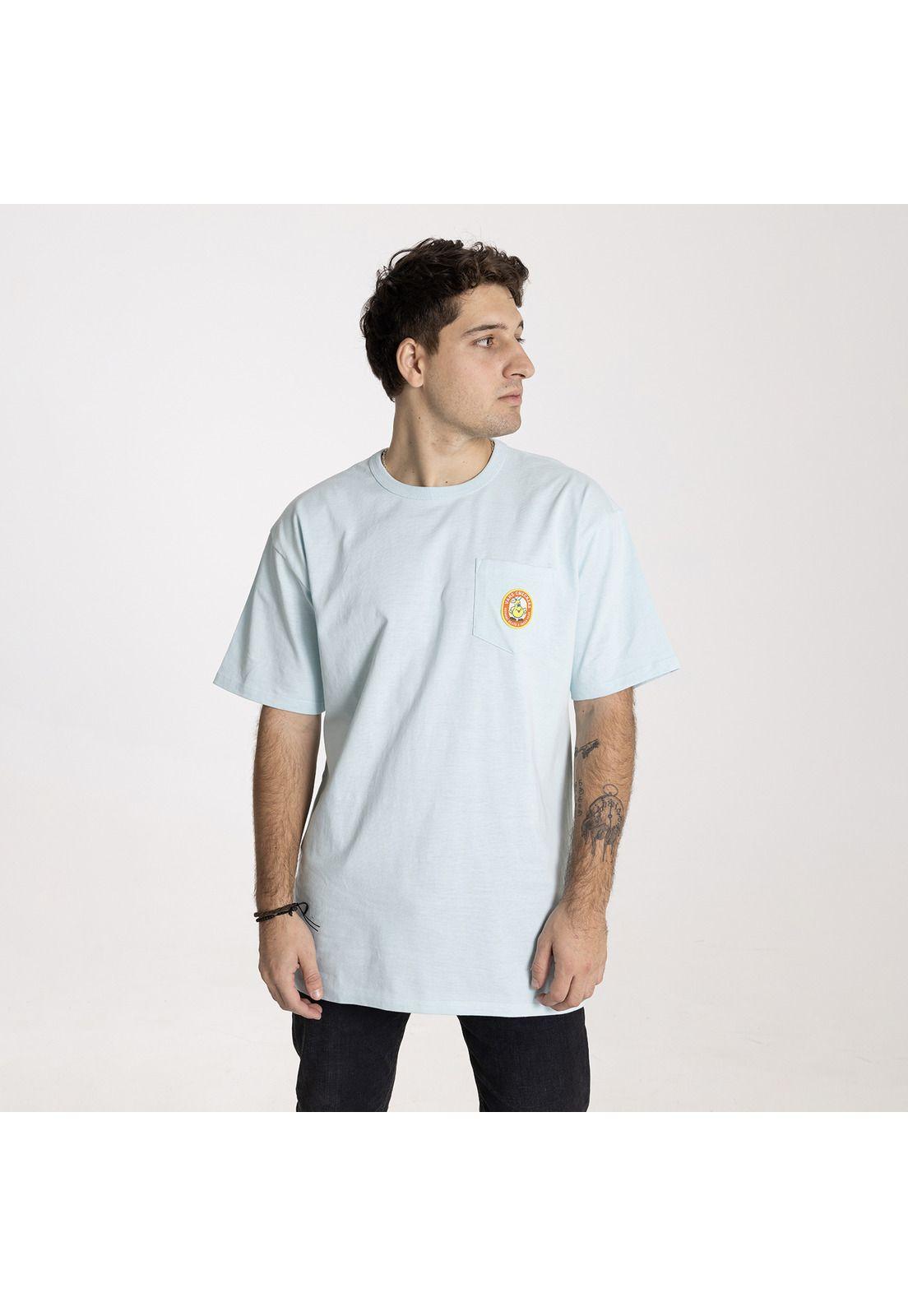 Polera M/C Hombre Off The Wall Graphic PKT Celeste-0