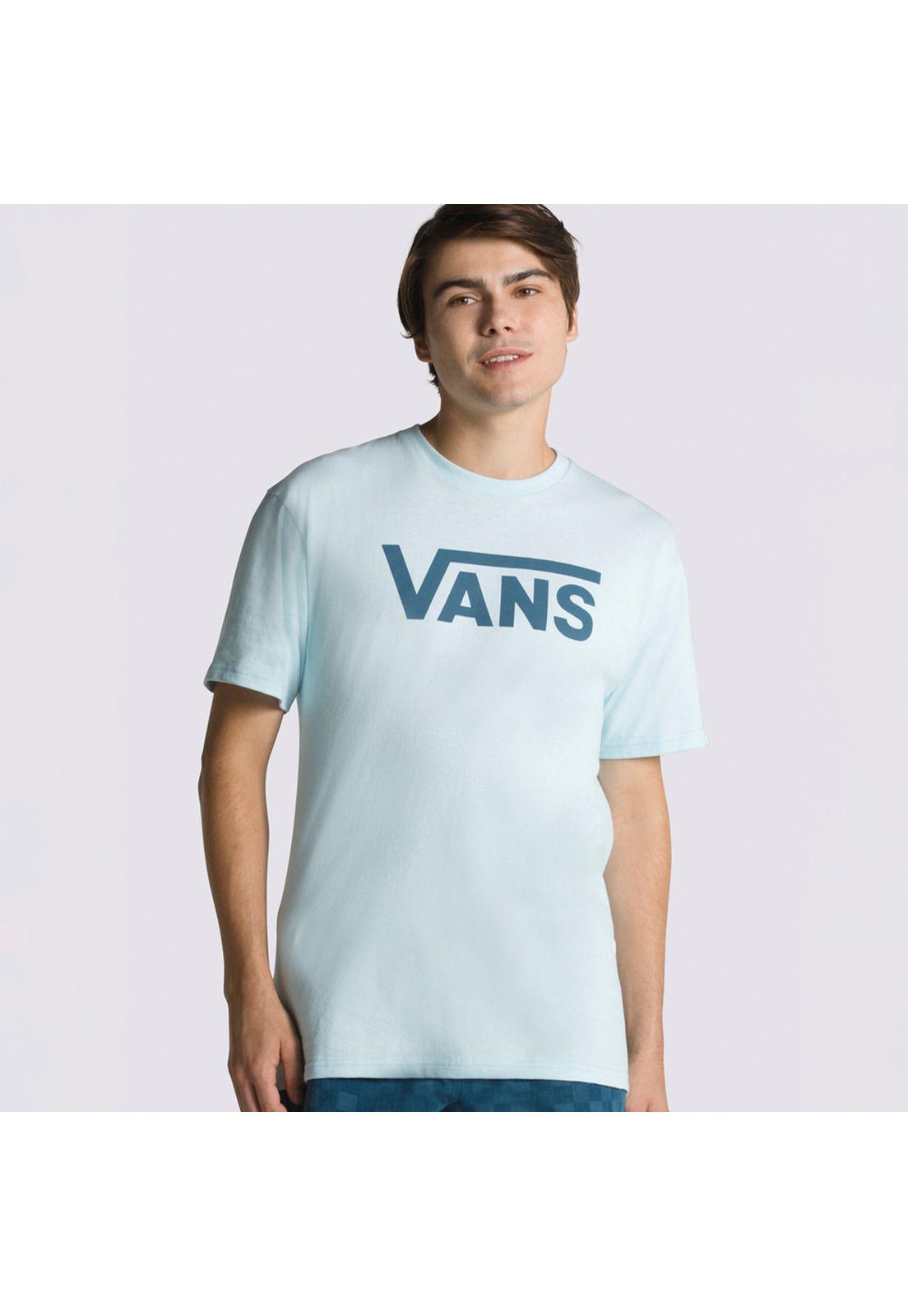 Polera manga corta Unisex Vans Classic Celeste-0