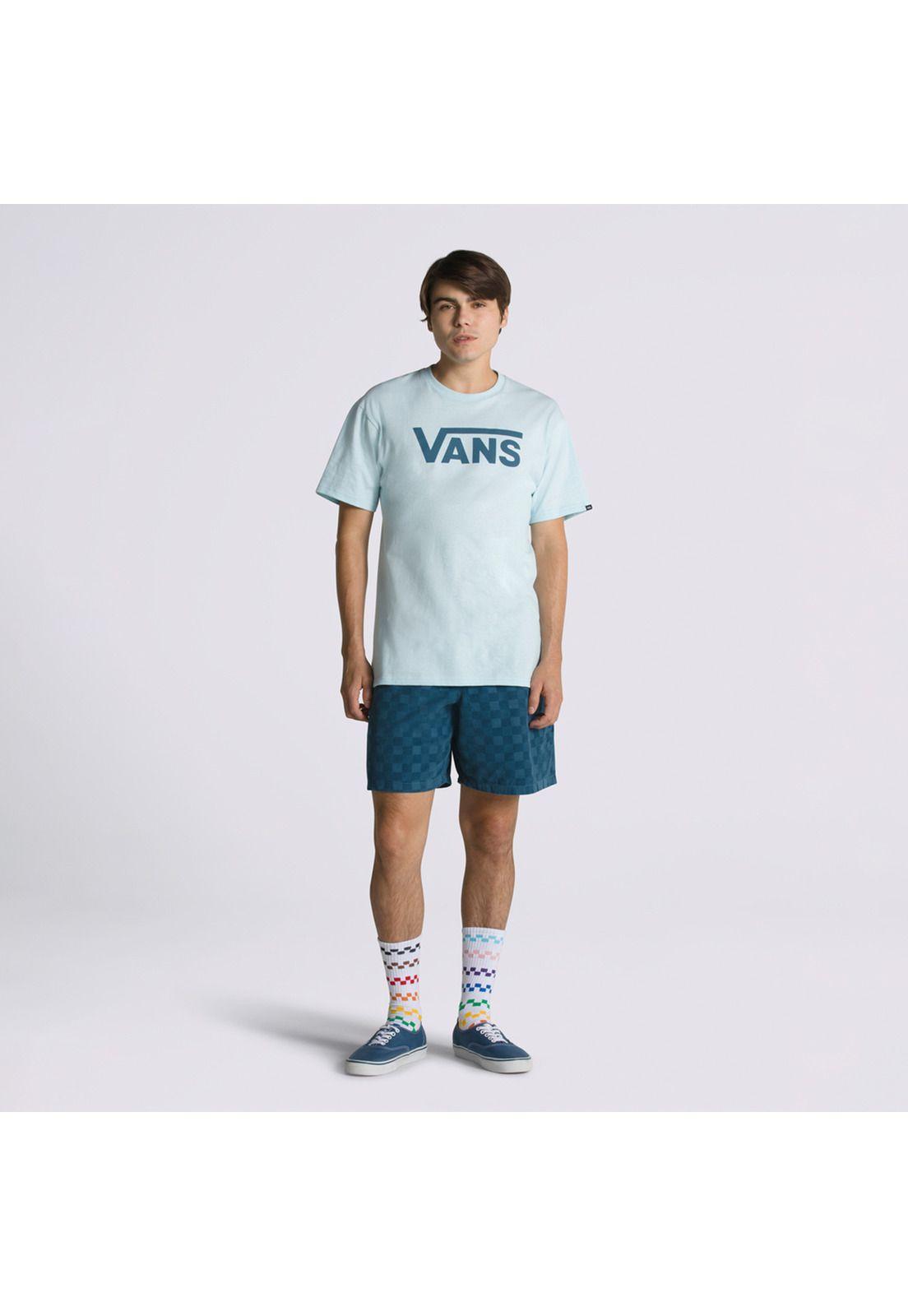 Polera manga corta Unisex Vans Classic Celeste-5