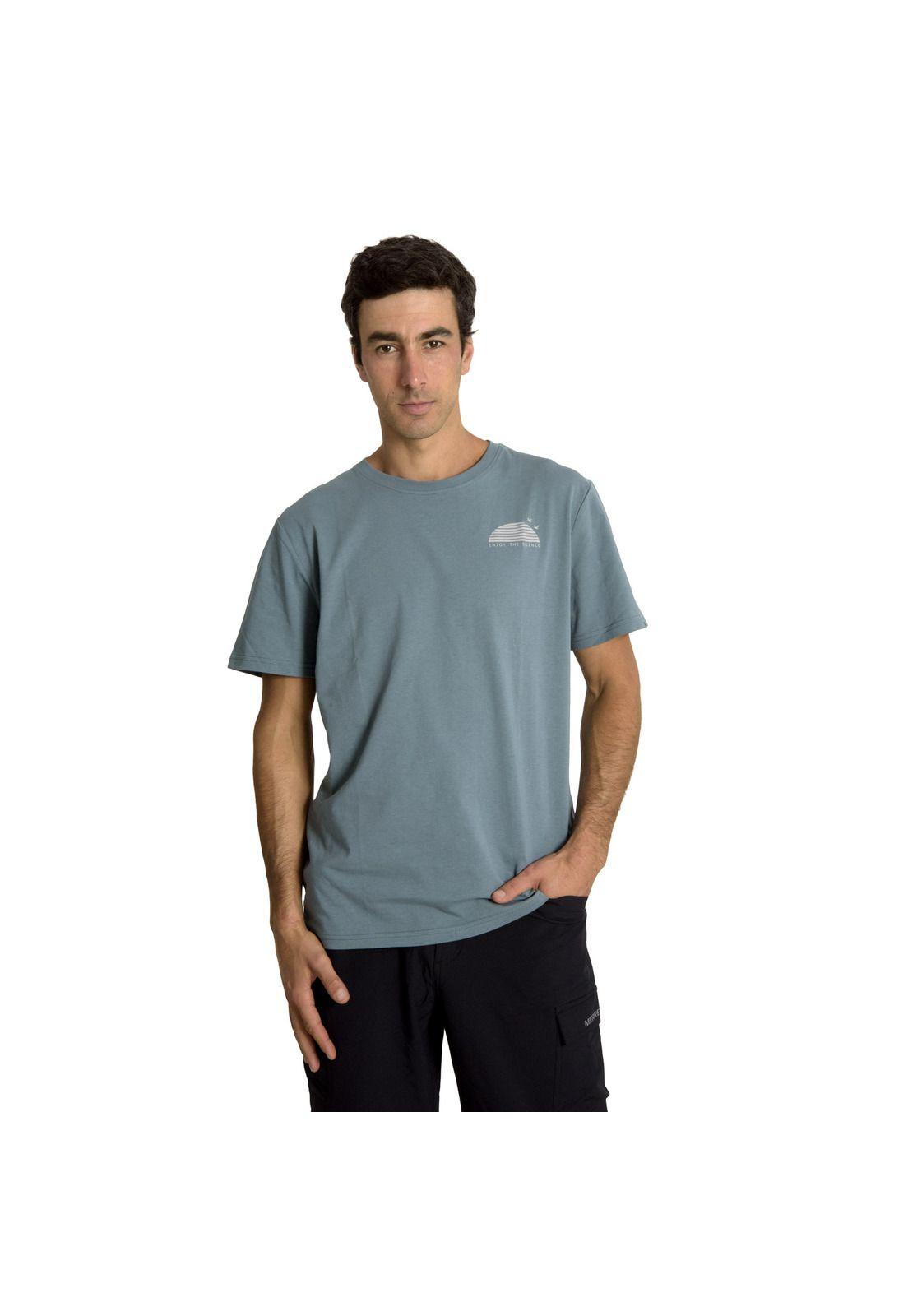 Polera Hombre M Sunset Ss T-Shirt Celeste-0