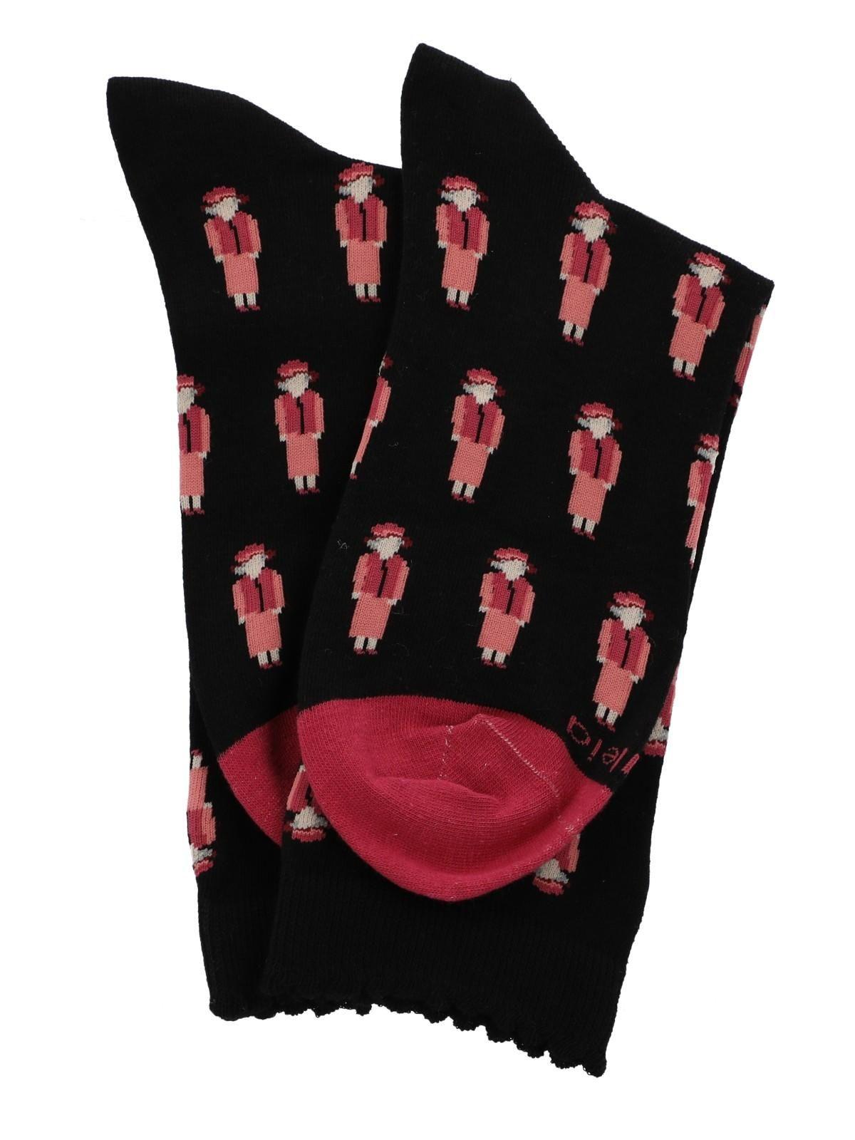 Calcetín Algodón Mujer C St Queen Negro-2