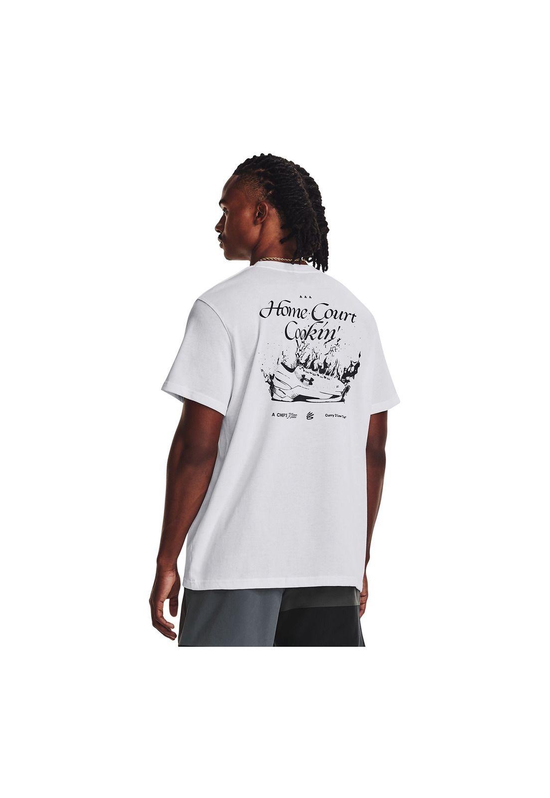 Polera M/C Baseballhw Curry Cook Blanco Hombre-4