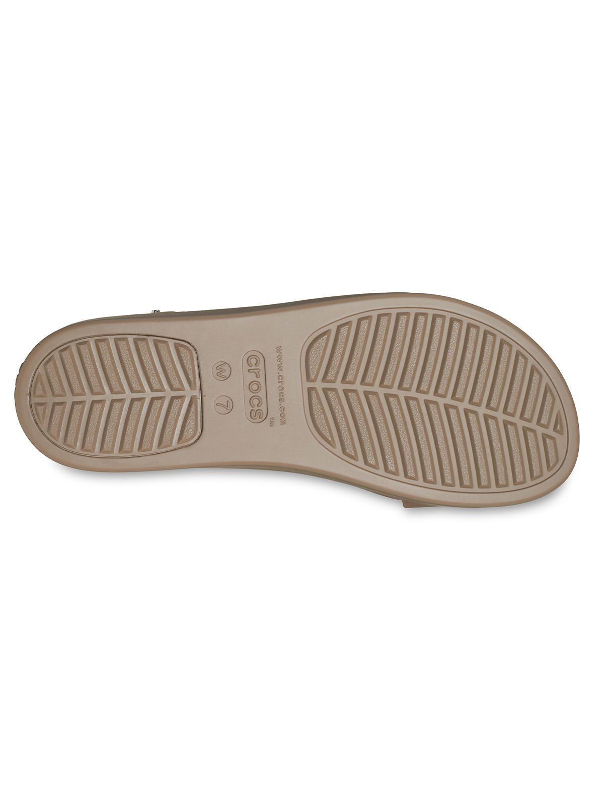 Sandalia Crocs Mujer Brooklyn Low Wedge Café-5