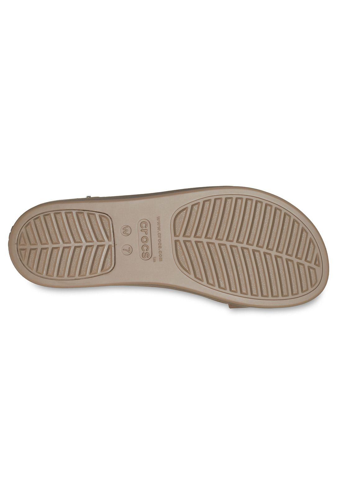 Sandalia Crocs Mujer Brooklyn Low Wedge Café-5