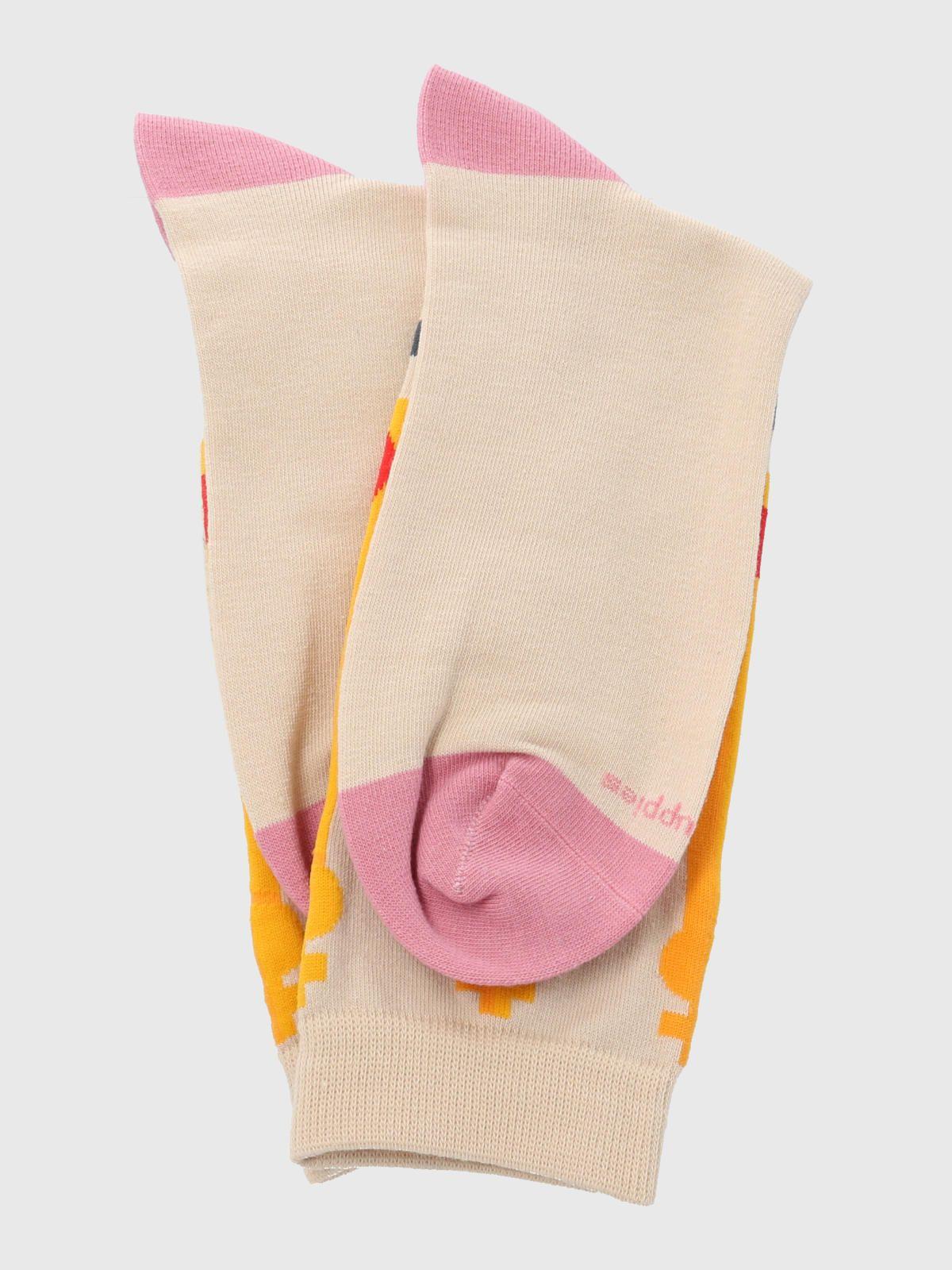 Calcetin Algodón Mujer C Uk Crown Beige-2