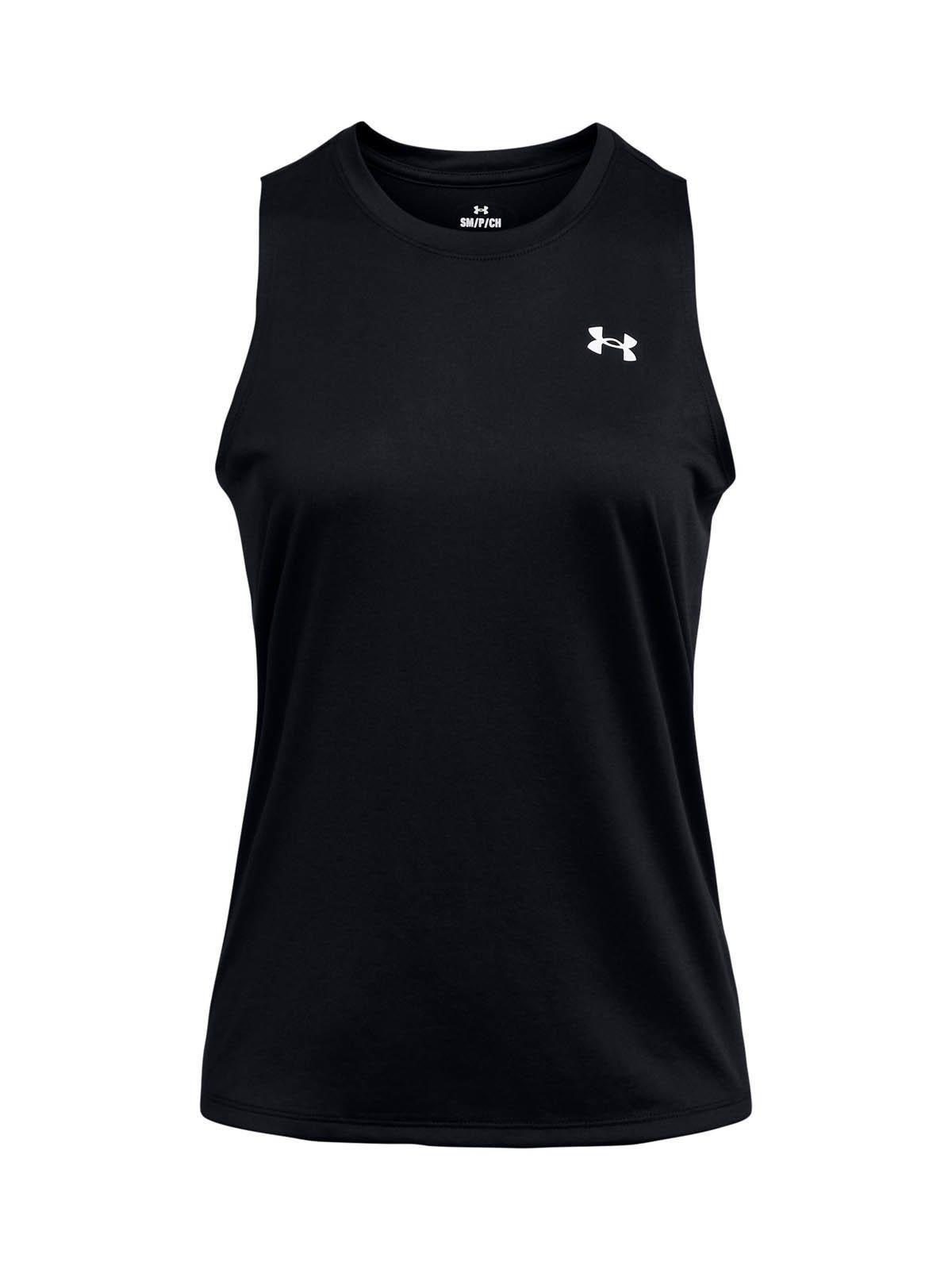 Polera sin mangas UA Tech Negro para mujer-0
