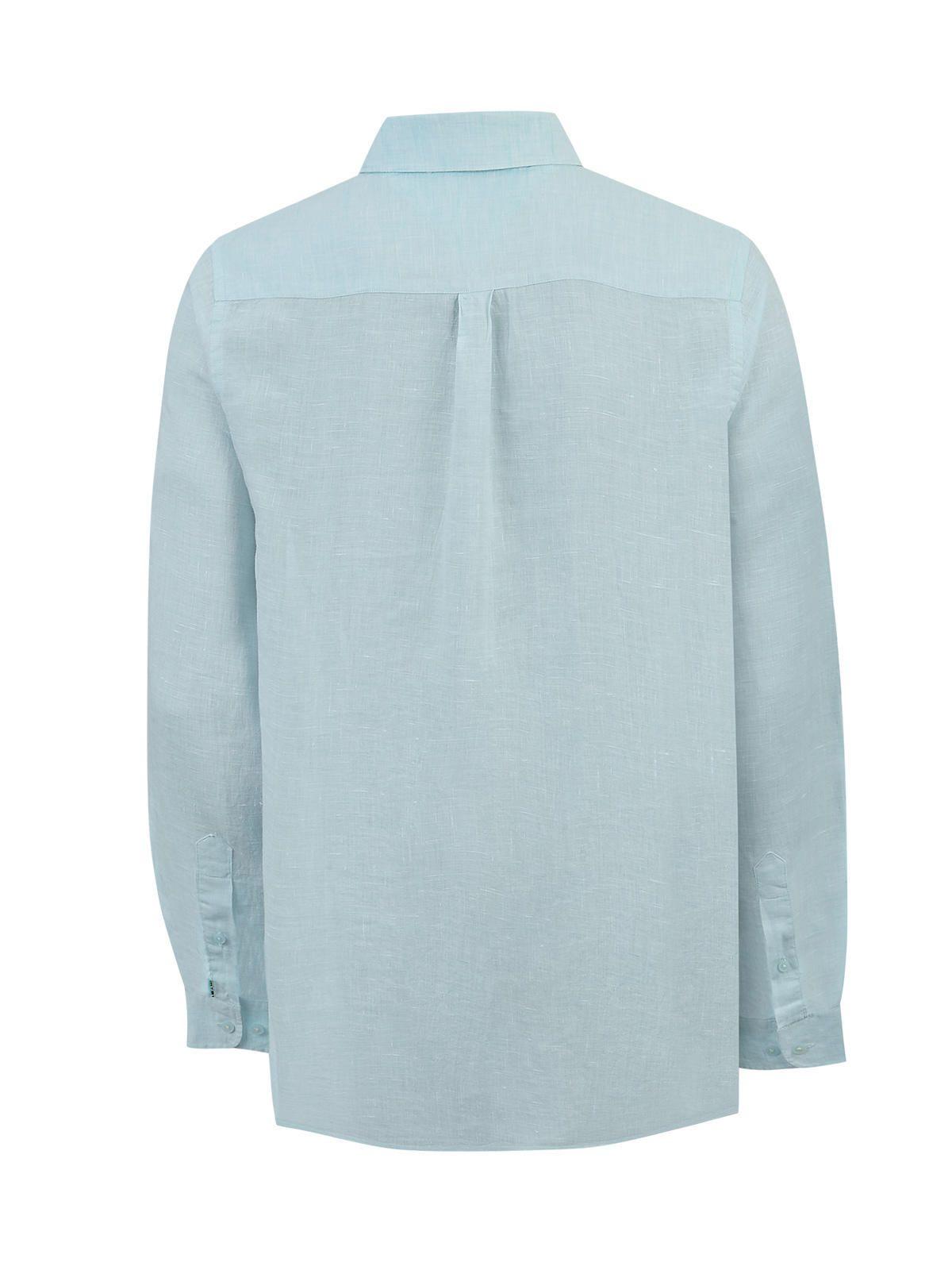 Camisa Lino Orgánico Hombre Linentext Celeste-1