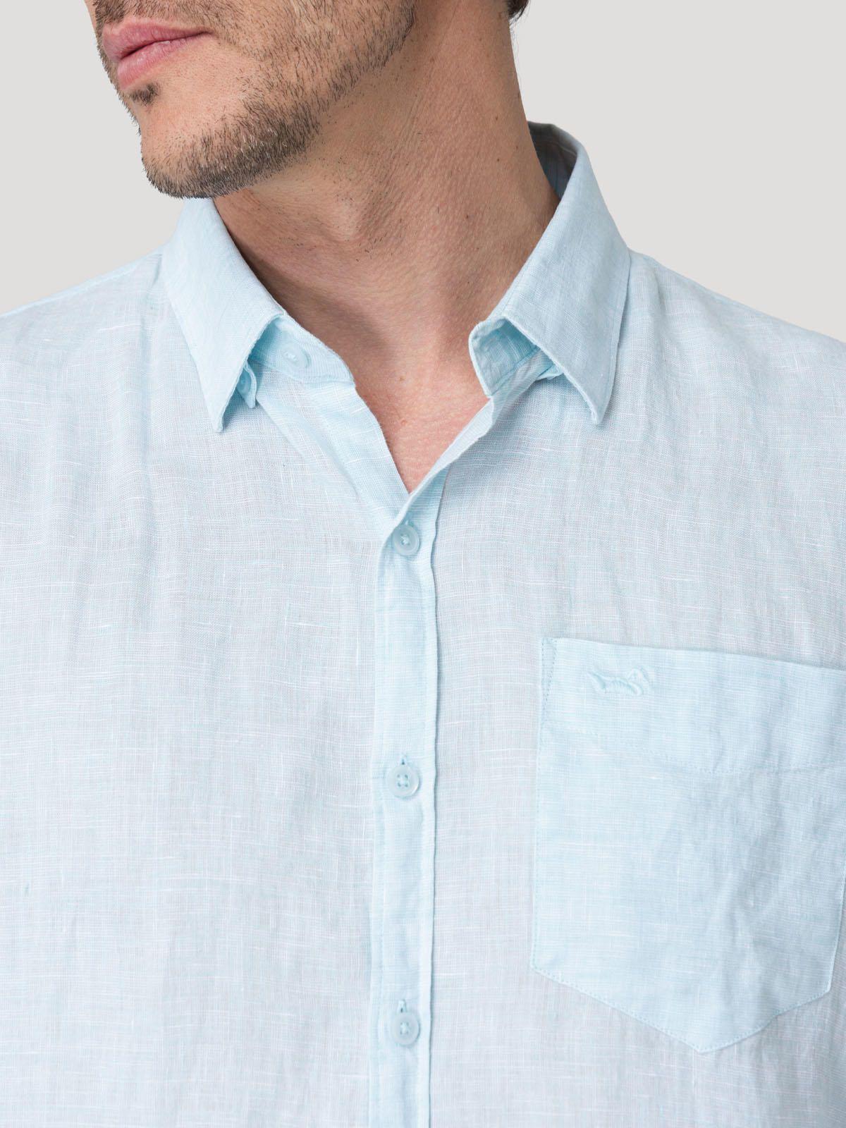 Camisa Lino Orgánico Hombre Linentext Celeste-6