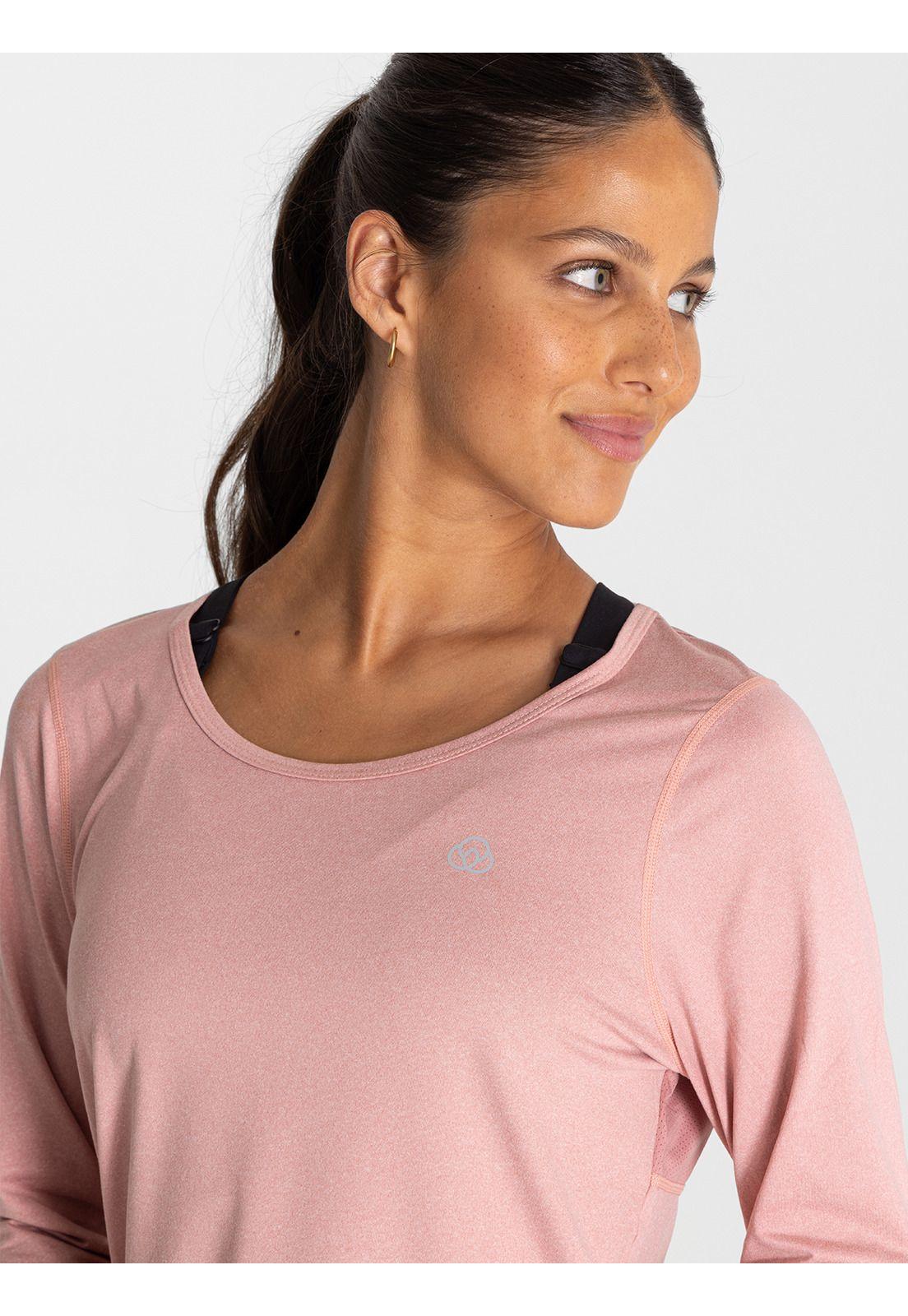 Polera manga larga Mujer Tech Long Sleeve Rosada-4