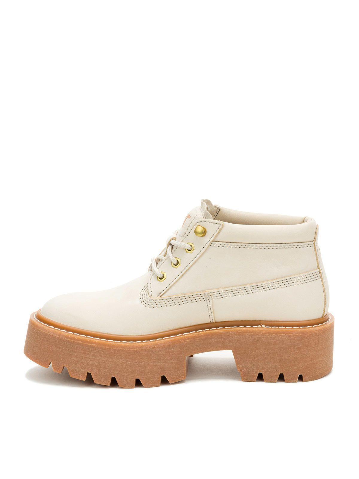Botín Colorado Max Chukka Mujer Beige-3
