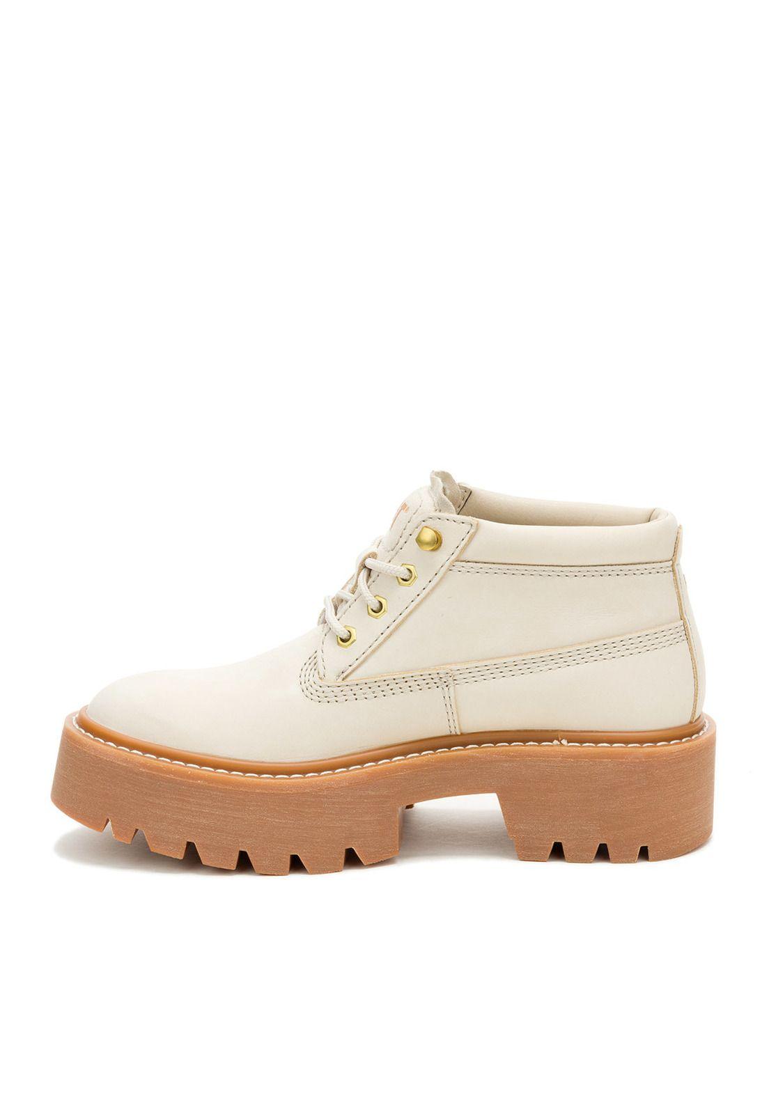 Botín Colorado Max Chukka Mujer Beige-3