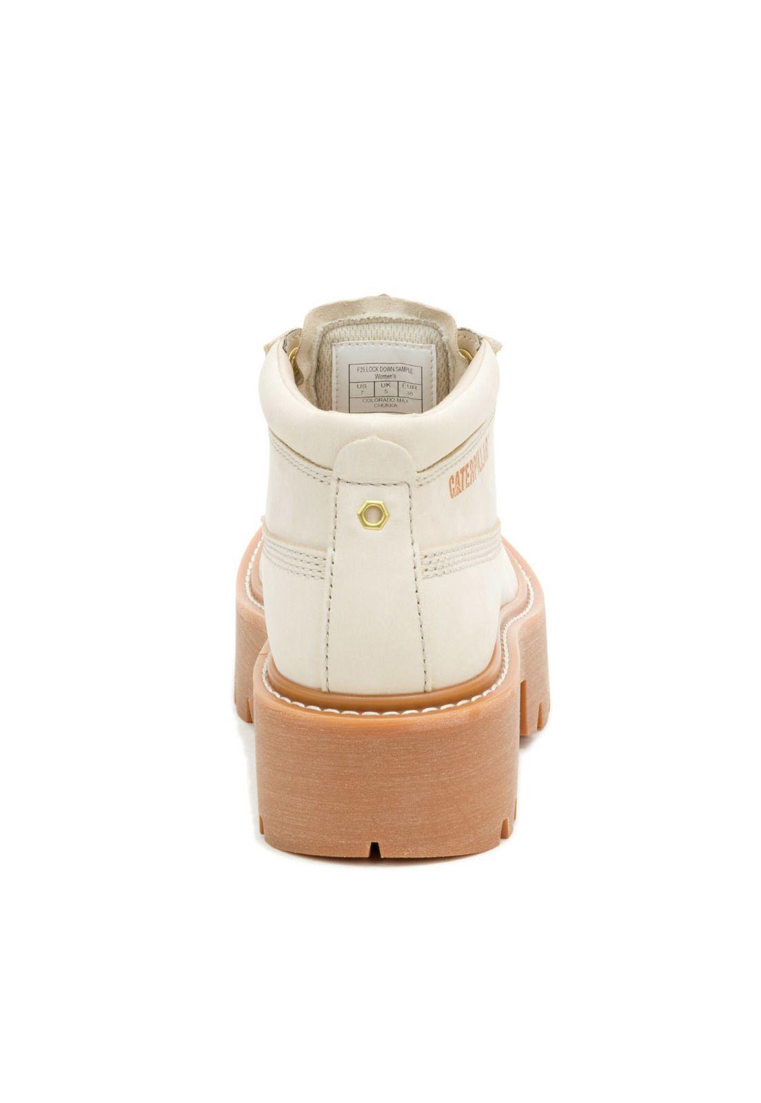 Botín Colorado Max Chukka Mujer Beige-5
