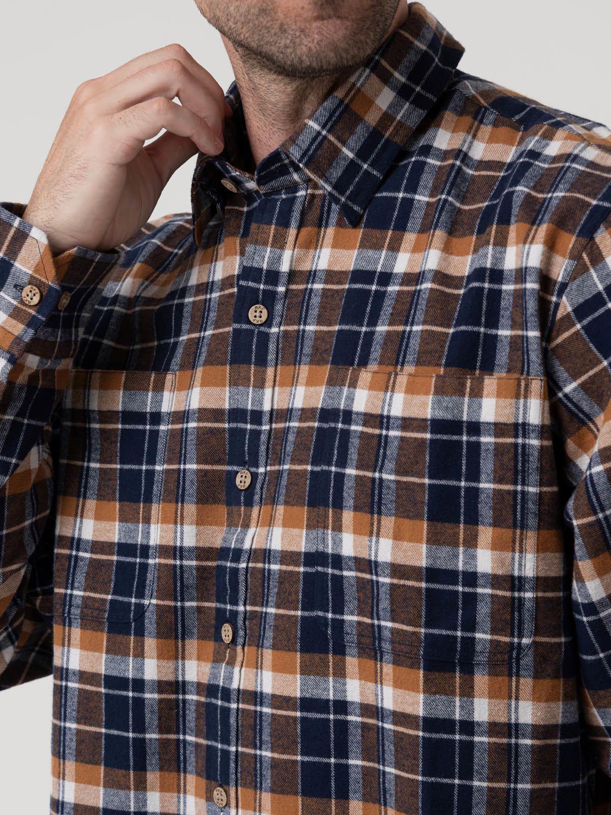 Camisa Algodón Orgánico Azul Hombre Padua-6