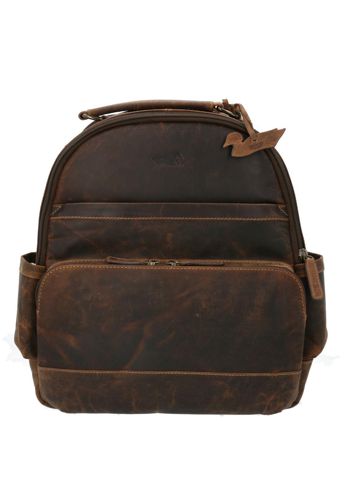 Mochila Cuero Hombre Boh Newback Café-0