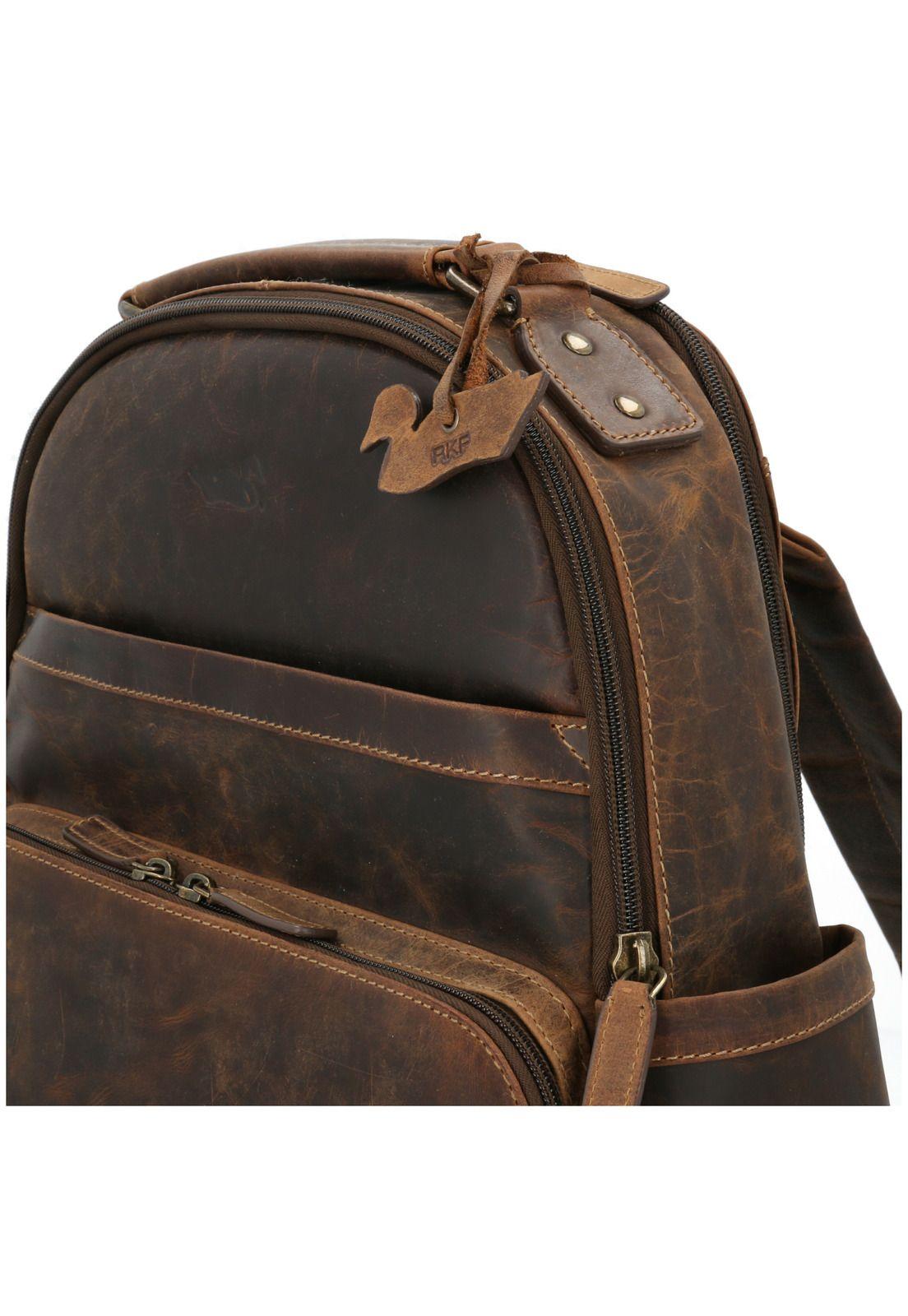 Mochila Cuero Hombre Boh Newback Café-3