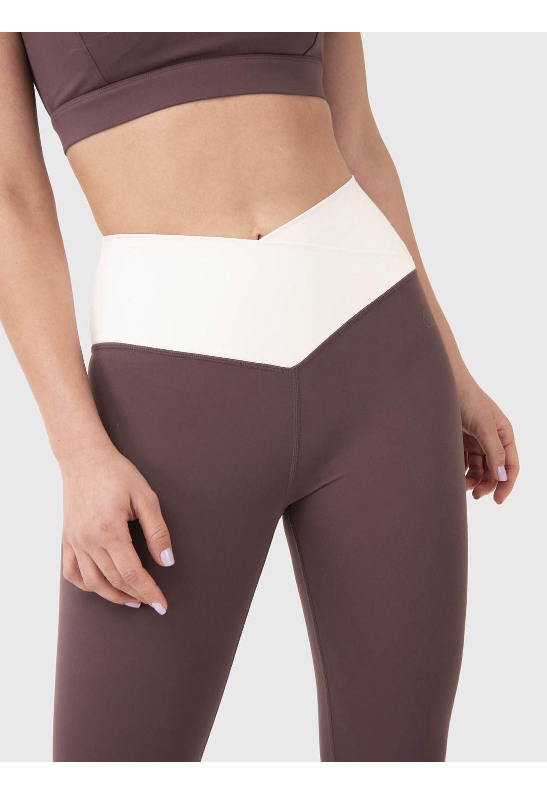 Calza Deportiva Mujer Hr Ankle Leg Eva Café-4