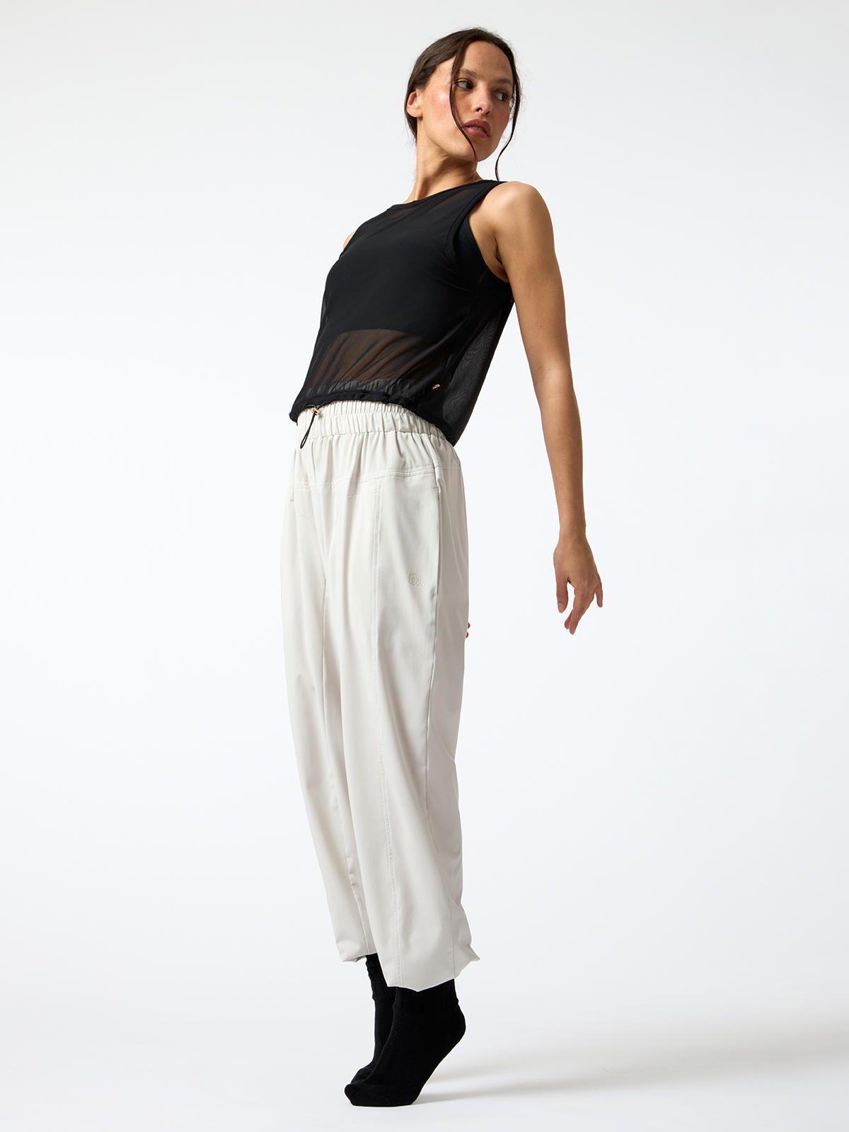 Polera Tank Crop Mesh Rec Negra Mujer-1