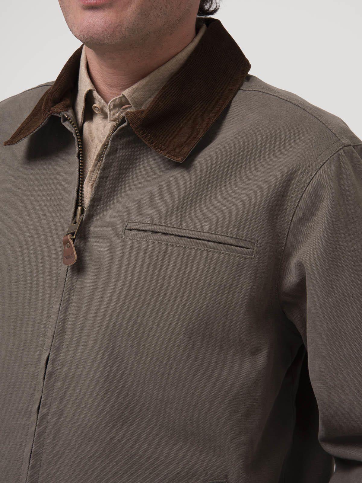 Chaqueta Algodón Orgánico Hombre Arven Café-6