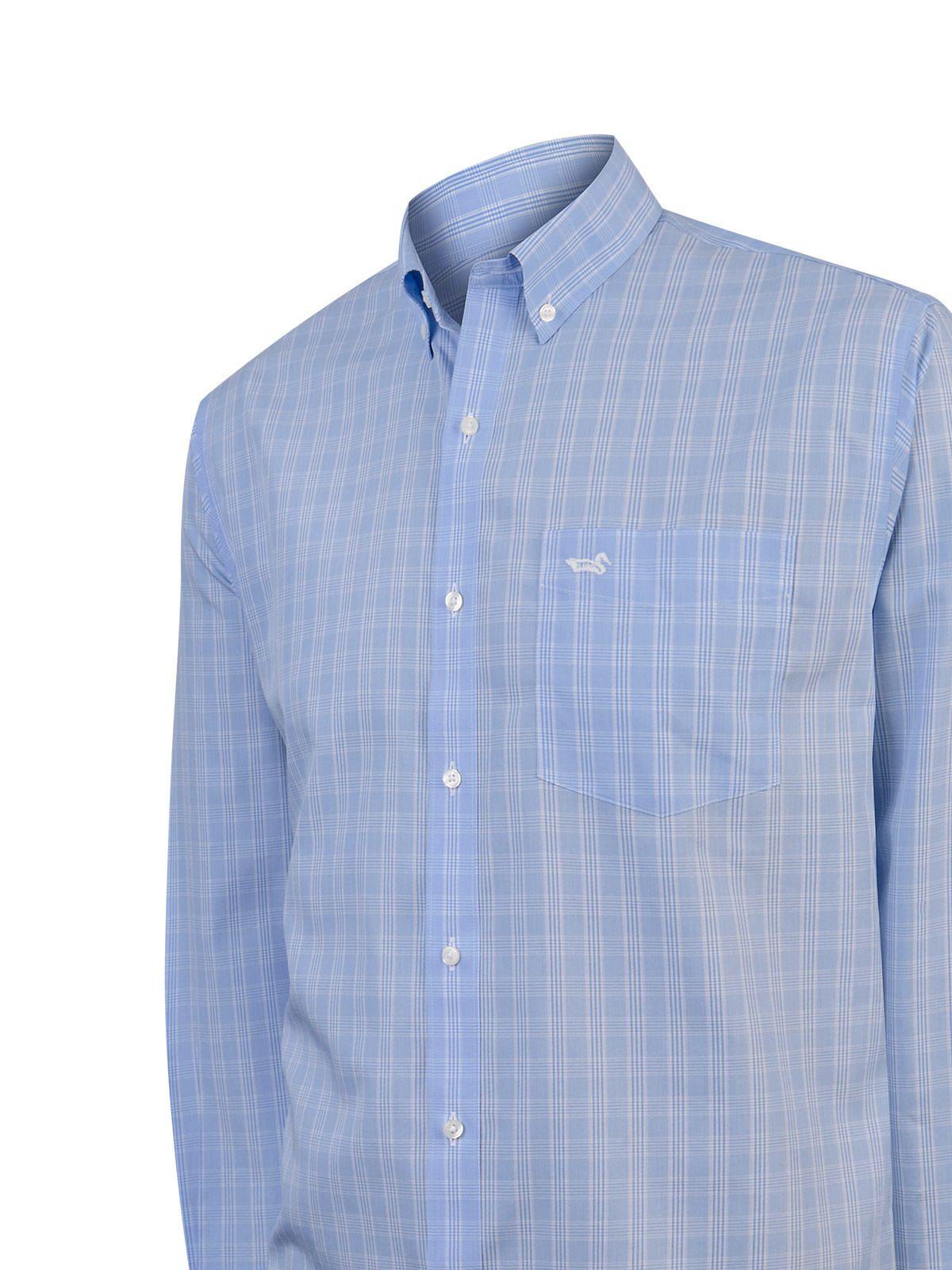 Camisa Cuello Button-Down Hombre Wf Pb Azul-4