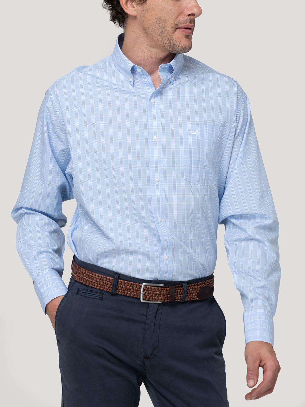 Camisa Cuello Button-Down Hombre Wf Pb Azul-6