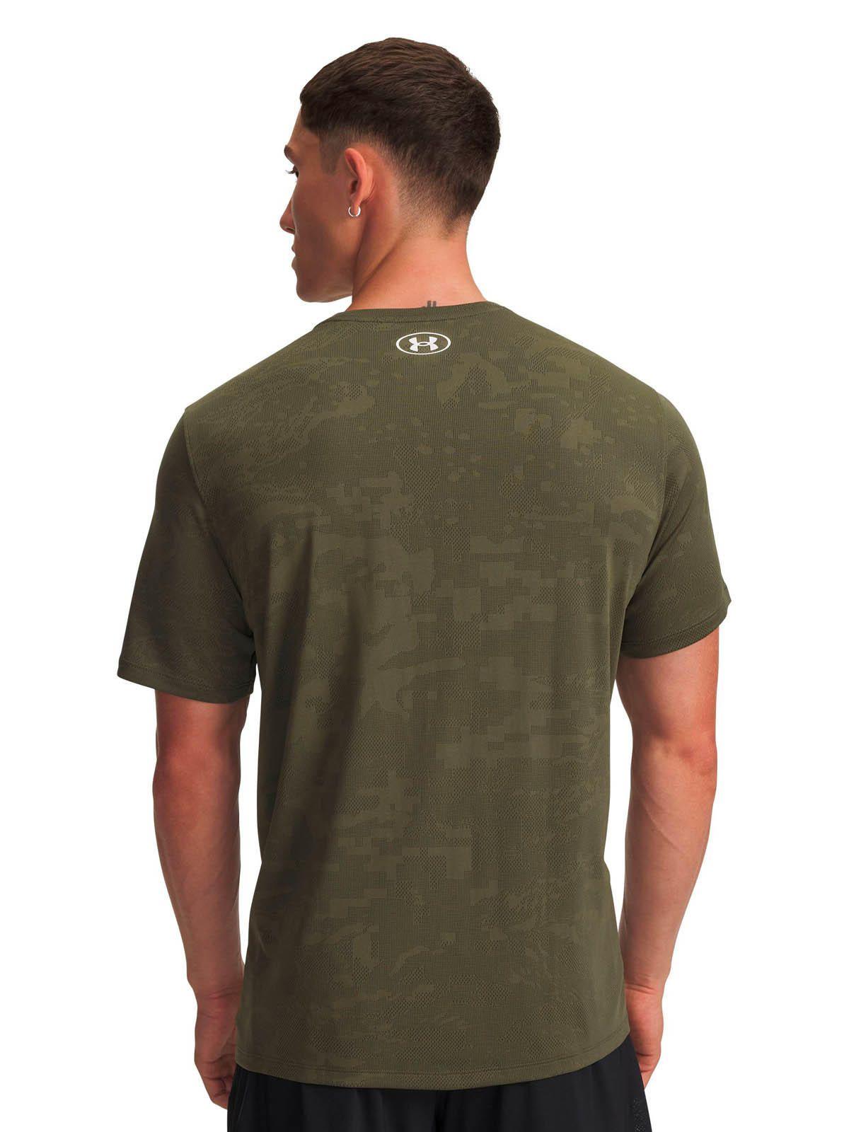 Polera Manga Corta Training  hombre Tech Vent Jacqrd Verde -1