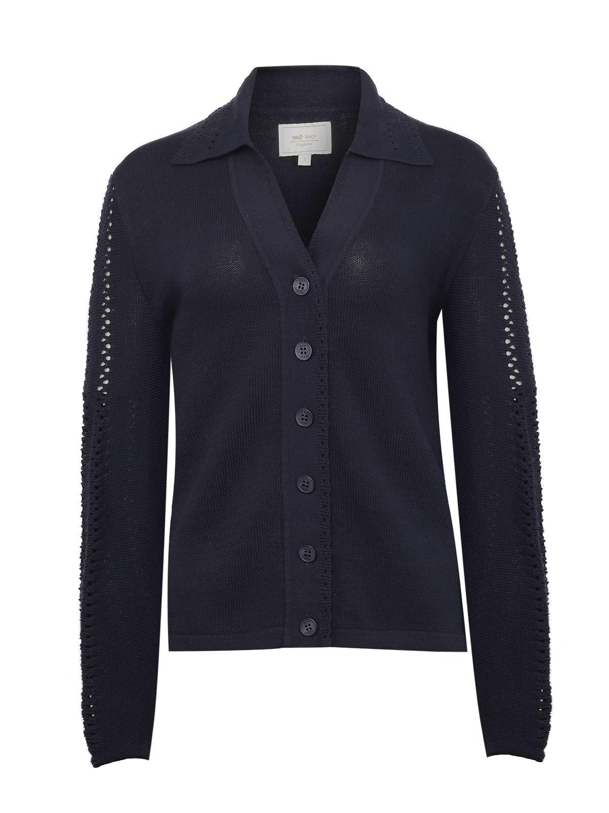 Sweater Algodón Orgánico Mujer Angelonia Azul-0