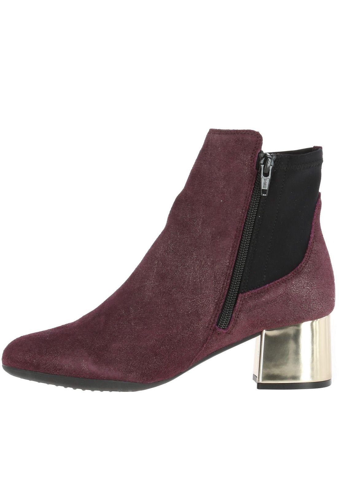 Botin Mujer Cuero Block Party Burdeo-2