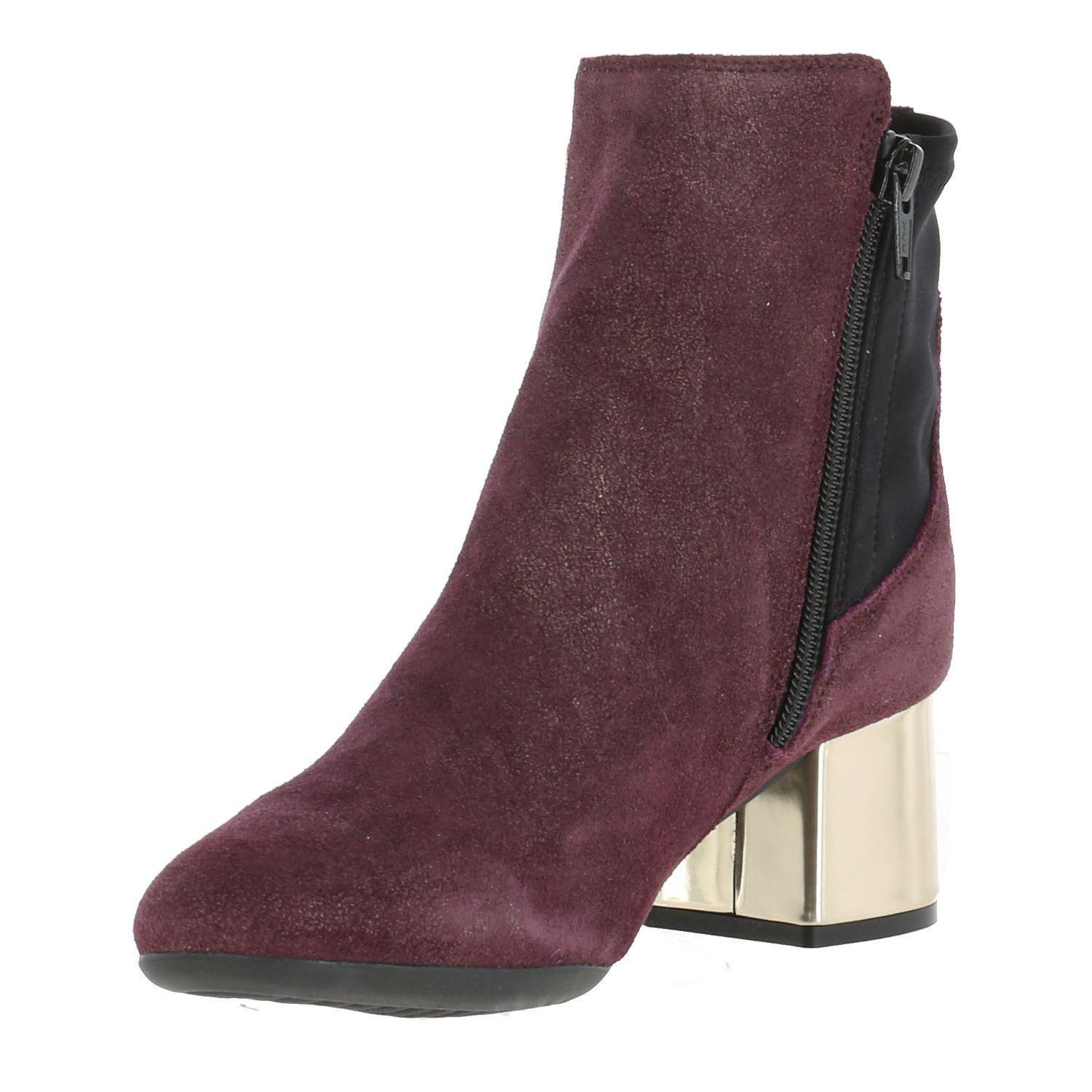 Botin Mujer Cuero Block Party Burdeo-1