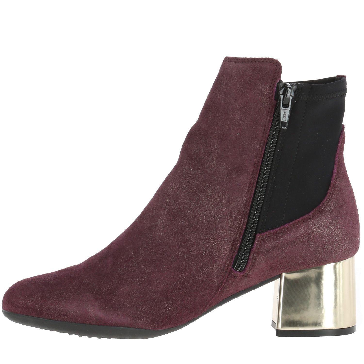 Botin Mujer Cuero Block Party Burdeo-2